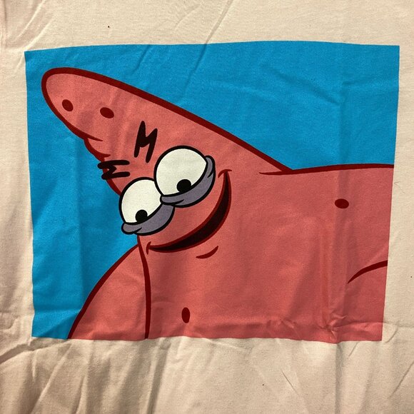Nickelodeon Spongebob SquarePants Patrick Meme Pink T-Shirt Extra Small - Picture 2 of 4
